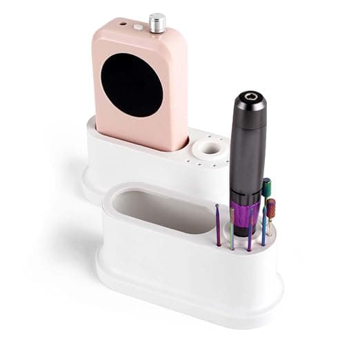 CHOOSE-IT Nail Drill Holder and Grinding Bit Storage Box | 8-Bit Organizer for Nail Drill Machine | ABS Desktop Storage Case for Home & Salon Use thumbnail 3