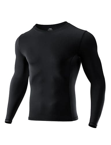 Niksa 1/2 Pack Long Sleeve Compression Shirts for Men, Workout Base Layer Athletic Gym Tops Quick Dry Running Undershirts - Image 1