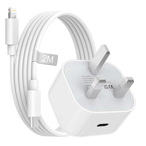 iPhone Charger Fast Charge, 20W Fast iPhone Charger Plug and Cable 2M [Apple MFi Certified], i Phone Charger Cable and USB C Fast Charger Plug Power Adapter for iPhone 14 13 12 11 Pro Max/Mini/XS/SE/8 - Image 1