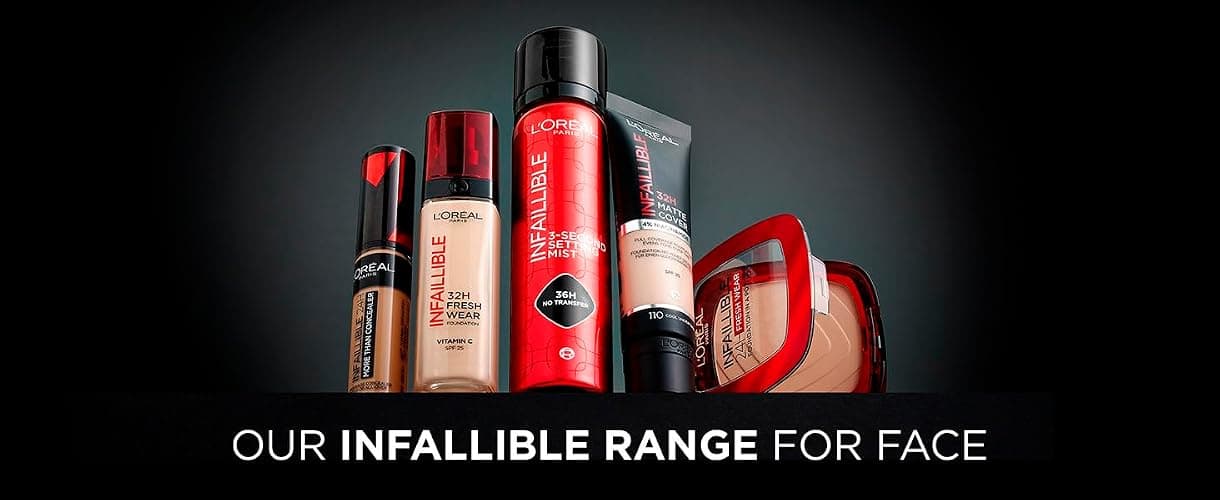 L'Oreal Paris Infallible 3-second Setting Spray, Long-Lasting Fixing Spray for Face, lightweight micro mist non-sticky, transfer proof, sets makeup for up to 36 Hour, 75ml (Pack of 2) thumbnail 20