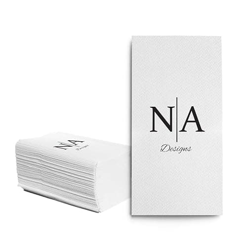 Custom Dinner Napkins – Personalized Napkins (Linen-Like) for Weddings, Parties & Events – Upload Your Logo or Text – White or Ivory – 25, 50 or 100 Pack – Queen of Cards - Image 1