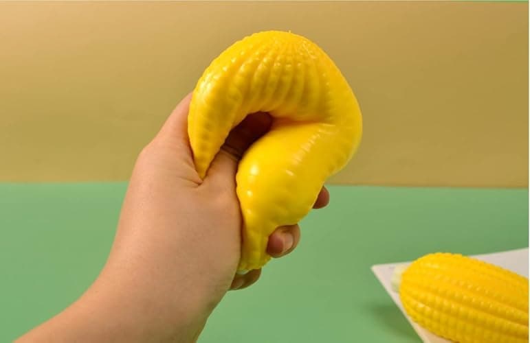 YOYOSTORE 1 Pc Corn Squishies Stress Relief Novelty Prop Tool Friends Prank Trick Anxiety Relief thumbnail 2
