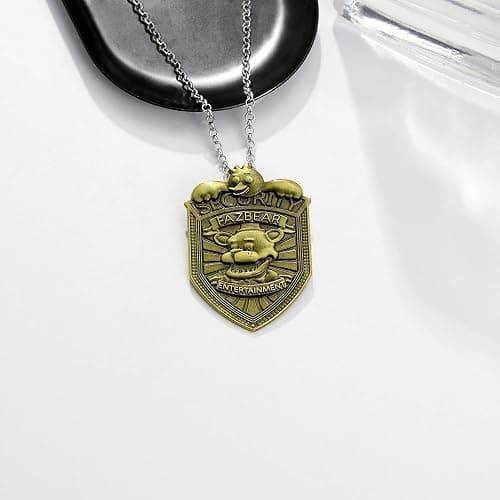 Kbtany FNAF Security Guard Badge Necklaces - Sun and Moon Friendship Pendant Chain - Gifts for Men Women Friends and Fans thumbnail 7