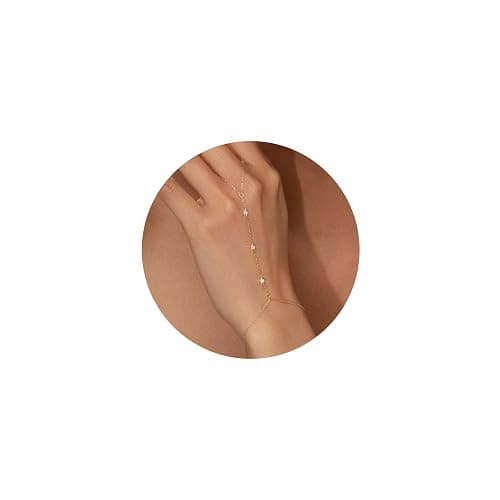 adoyi Gold Bracelets for Women, 14K Gold Plated Stackable Bracelet Stack Set Adjustable Charm Paperclip Chain Cuban Link Layered Waterproof Jewelry Sets Gifts for Womens 6.0/6.8/7.2" - Image 1