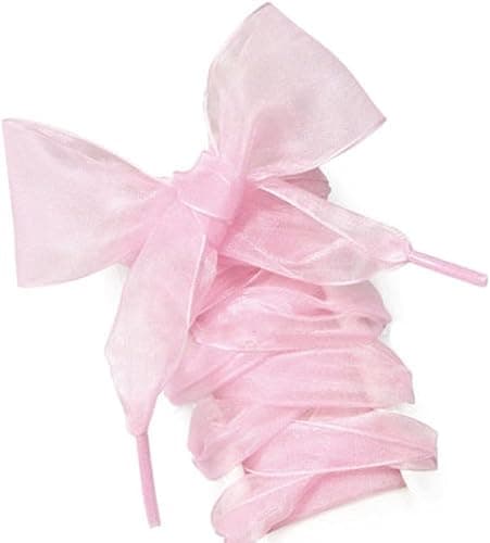 MarJunSep Satin Ribbon Shoe Laces for Sneakers, Flat Lace Shoelaces for Women Girls Shoestrings 4CM Wide - Image 1