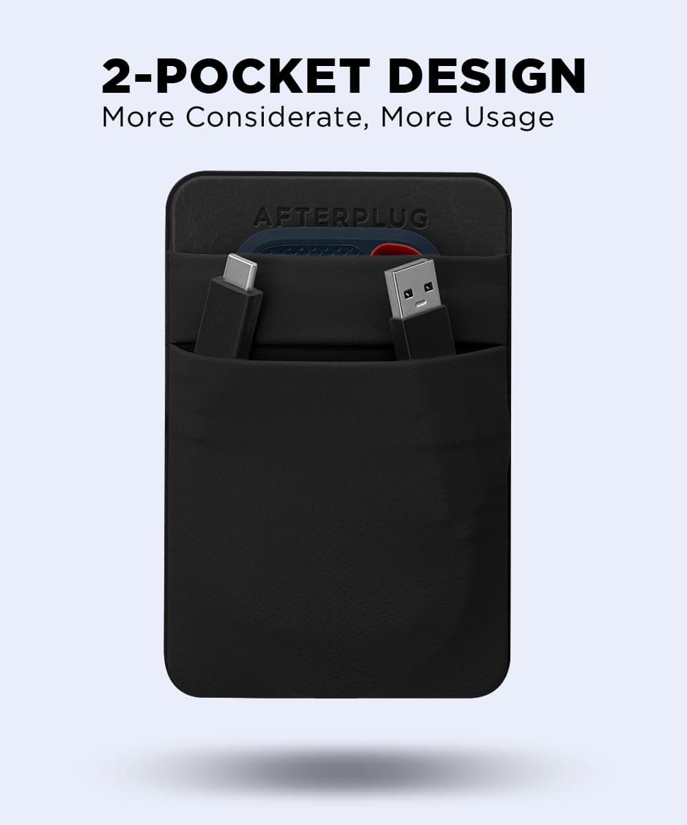 Funda Adhesiva de 2 Bolsillos para Disco Duro de Laptop, Bolsa Reutilizable que se Adhiere para SSD Externo Portátil, HDD, Ratón Delgado y Cables (Pequeño - Cabe SSD) thumbnail 4