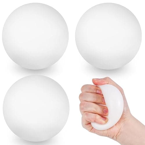 LovesTown 3PCS Stress Balls, 2.5 Inch Sensory Fidget Toy Crunchy Snow Stress Balls for Kids Adults Friends Families - Image 1