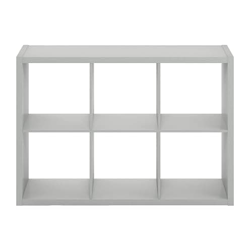 Furinno CUBICLE Book Shelf, 6-Cube Bookshelf, Thick Frame Horizontally & Vertically Reversible Bookcase with Open Back, 14.6" x 44" x 30", for Living Room, Bedroom, Home Office, Light Grey thumbnail 10