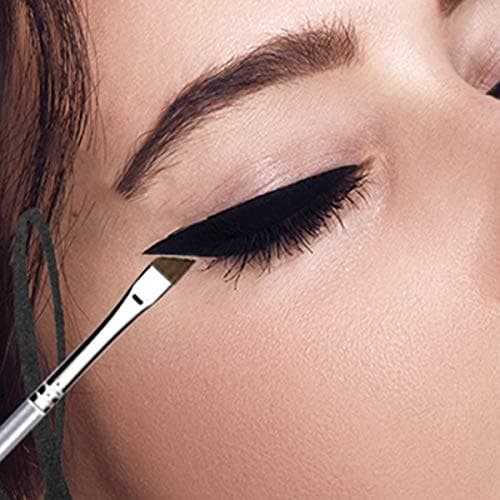 Angled Eyeliner Brush Slanted - Small Thin Winged Liner For Clean Lines To Apply Smooth Liquid Gel Liner For A Fine Wing | Application Of Flat Angle Edges Allows Precision Control Sexy Cat Eyes thumbnail 5