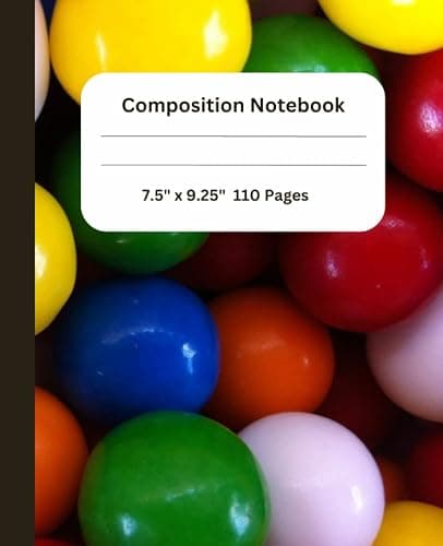 Composition Notebook: Cute Gumball Journal Notebook for children or teens | 110 pages 7.5" x 9.25" - Image 1