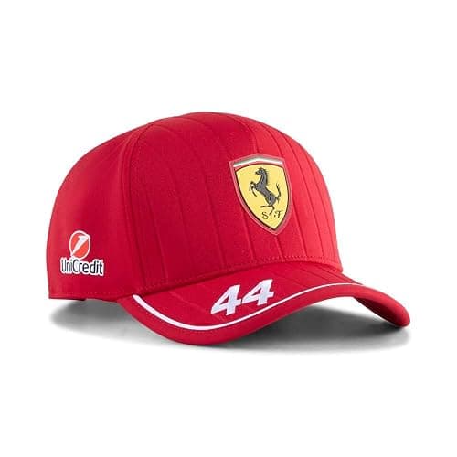 PUMA Mens Scuderia Ferrari Replica Hamilton Baseball Cap Casual - Red - Image 1