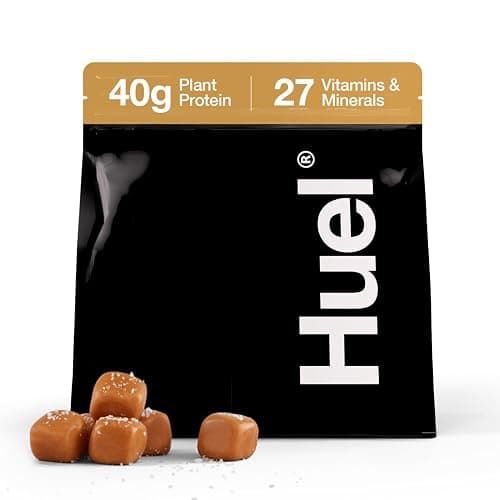 Huel Black Edition | Salted Caramel 40g Vegan Protein Powder | Nutritionally Complete Meal | 27 Vitamins and Minerals, Gluten Free | 17 Servings | Scoop not included to reduce plastic - Salted Caramel - Image 1