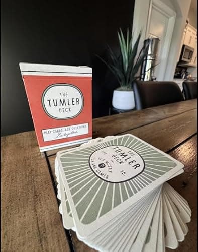 Conversation & Playing Cards – Multi-Purpose Deck with Vintage Design, Thought-Provoking Questions & Conversation Starters for Date Nights, Family Time, Travel, and Game Nights – The Tumler Deck thumbnail 9
