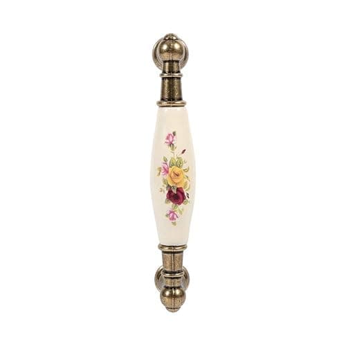 Poignée de Meuble Antique, Motif de Fleurs Rurales Vintage, Poignées de Meuble en Céramique en Bronze, Poignées de Porte, Commodes de Tiroir Vintage, Poignées de Plateau de Bricolage (#1-2 pièces) thumbnail 9