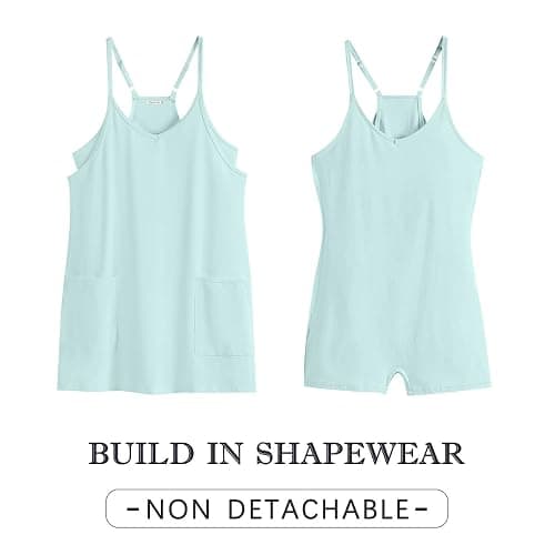 Caracilia Womens Summer Athletic Mini Dress Casual Sleeveless Built in Shapewear Romper Short Sundress Tennis Workout Outfits thumbnail 6