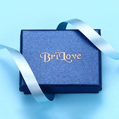 BriLove Women's Wedding Jewelry Leaf Cluster Flower Crystal Dangle Earrings Pendant Necklace Set for Bridal thumbnail 7