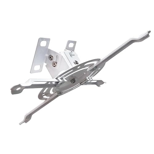 Low Profile Projector Ceiling Mount Universal, 22 lbs Max Weight, 360° Rotation 30° Tilt | Universal Projector Bracket 3.3" High, Suspended Drop Ceiling Mount Kit for Home & Office Projectors(White) - Image 1