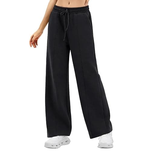 SINOPHANT Womens Wide Leg Sweatpants Light Fleece Lined Pants with Pockets Baggy Lounge 2026 Drawstring Athletic Joggers thumbnail 6