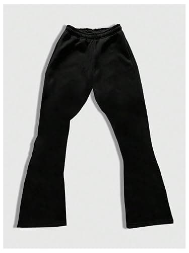 WDIRARA Men's Y2k Graphic Letter Print Stacked Sweatpants Drawstring Bell Bottom Flare Pants with Pockets thumbnail 3