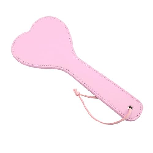 VENESUN Pink SM Sexual Heart Spanking Paddle, 11.2inch Faux Leather Wide Paddles Sex Toys for Adults BDSM Cosplay thumbnail 3