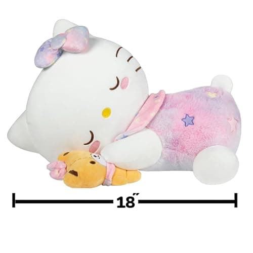 Jazwares Hello Kitty and Friends, Hello Kitty 18-inch Sleeping Plush with Bestie Accessory - Officially Licensed Sanrio Product from 6+ thumbnail 3