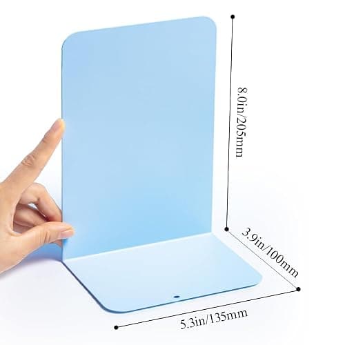 Blue Large Metal Bookends for Shelves thumbnail 2