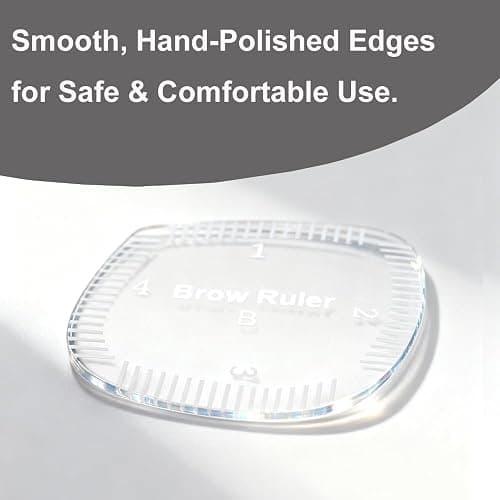 3Pcs Hair Stroke Brow Mapping Ruler Arch Eyebrow Ruler Emplate 1 Minute Fast Drawing Guide Tool Reuse Acrylic Tattoo Pmu Permanent Makeup Hairstroke Stencil (Round-Shaped/3pcs) thumbnail 3