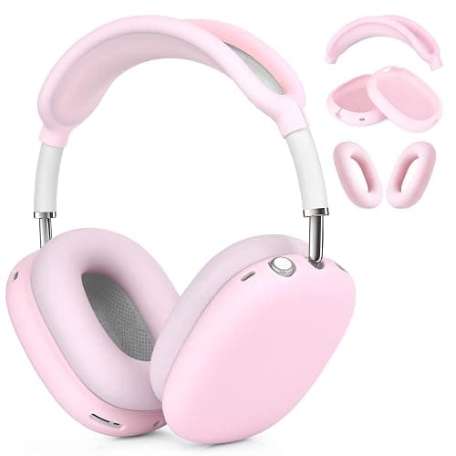 Filoto Case for Airpods Max Headphones, Ear Pad Case Cover/Ear Cups Co ver/Headband for AirPods Max (USB-C/Lightning)(2024/2020), Silicone for Apple Airpod Max, Accessories Cases(Pink) - Image 1