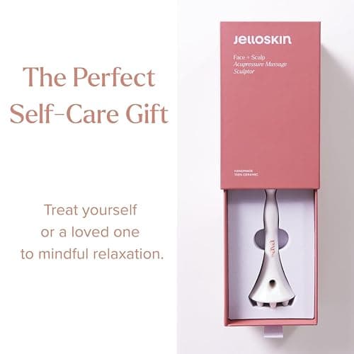 byAVA Gua Sha Face and Scalp Massager, Ceramic Acupressure Sculptor Tool | Lymphatic Drainage, Handmade and Dual-ended: Pointed Tip Depuffs Jaw and Neck, Textured Nodes Melt Tension thumbnail 7