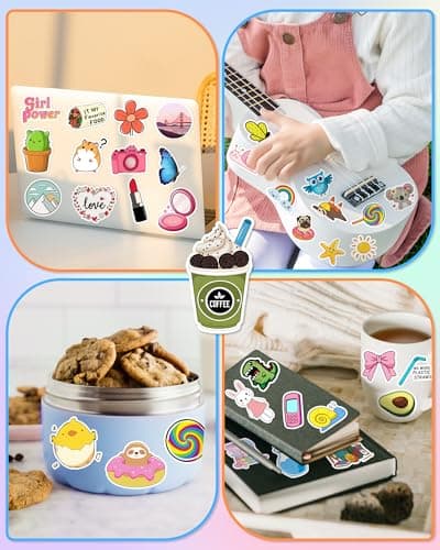 300 Pcs Stickers for Kids, Cute Water Bottle Vinyl Waterproof Laptop Stickers for Students Gifts School Supplies Classroom Teacher Prizes Stocking Stuffers Sticker Pack for Kids Girls Teens thumbnail 2
