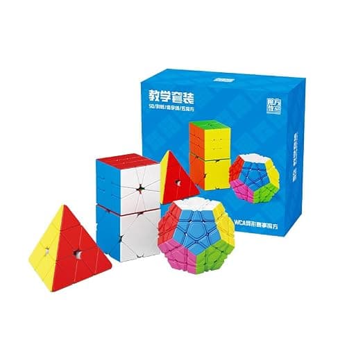Cuberspeed Moyu MFJS WCA Non-Cubic Set Megamin Pyramid skew Square 1 Speed Cube Gift Box Magic Cube Bundle Collection Cube Toys for Kids & Adults - Image 1