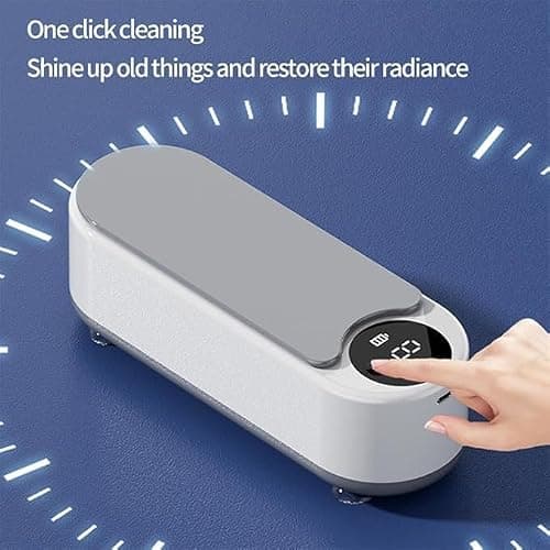 Ultrasonic Jewelry Cleaner Machine, 450ml Multifunction Home Cleaner for Glasses, Rings, Earrings - Safe & Deep Clean for Makeup Brushes, Dentures, Watches with Timer thumbnail 2