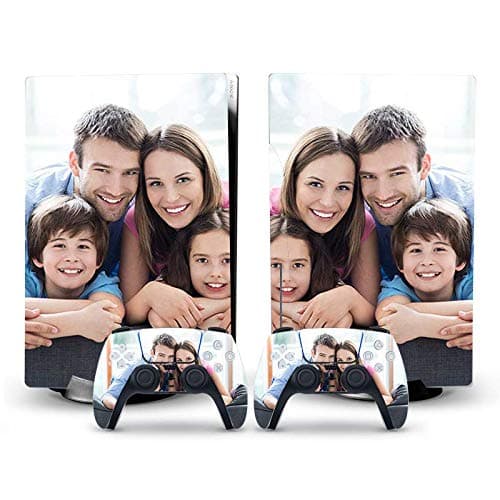 Custom Full Body PS5 Wrap Skin with Your Picture and Create Your Own Design,Custom Vinyl Skins Sticker for PS5 Disc Controller and Console - Image 1