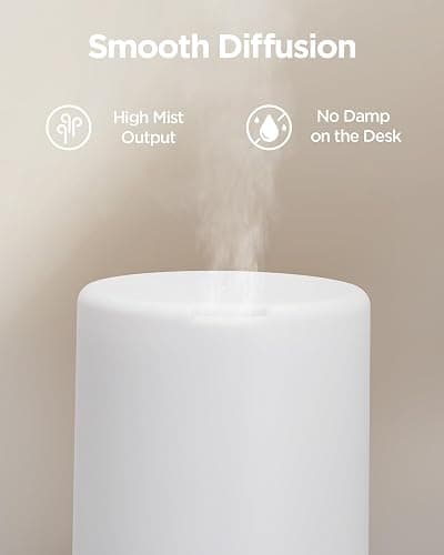 InnoGear 300ml Essential Oil Diffuser for Home Humidifier, Basic White | Aromatherapy, Cool Mist Humidifier, Ultrasonic, Large Room, Run up to 10hrs, Waterless Auto Off, 7 LED Lights, Quiet thumbnail 5