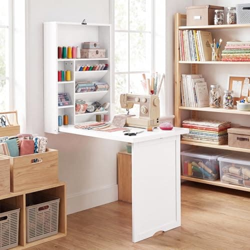 CasartUS Casart Multi-Function Computer Desk, Wall Mounted Fold Out Table, Convertible Desk Writing Desk for Home and Office thumbnail 8