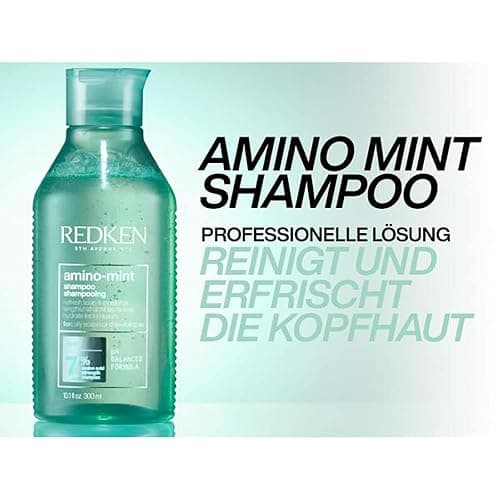 Redken Haarshampoo für fettige und gereizte Kopfhaut, pH-Wert ausgleichend, Mit Minze und Amino Acid Komplex, Amino Mint Shampoo, 1 x 300 ml thumbnail 6