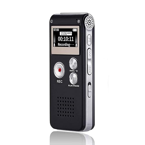 Digital Voice Recorder 16GB Voice Recorder with Playback for Lectures - USB Rechargeable Dictaphone Upgraded Small Tape Recorder Device - Image 1
