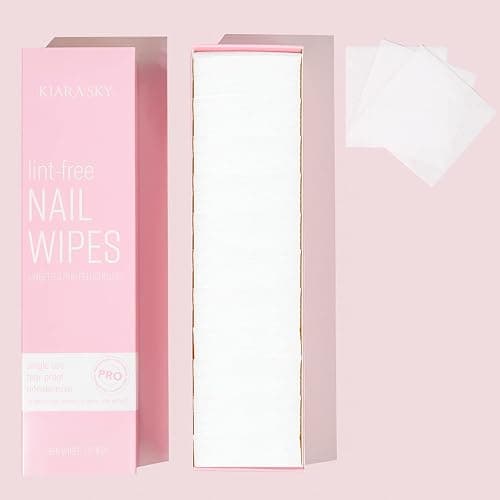 Kiara Sky 100% Lint Free Nail Wipes to Soak Off Acrylic Gel Nail Polish - Lint Free Nail Wipes Soft Gel Nail Polish Remover Pads Absorbable Eyelash Extension Glue Cleaning Wipes thumbnail 3