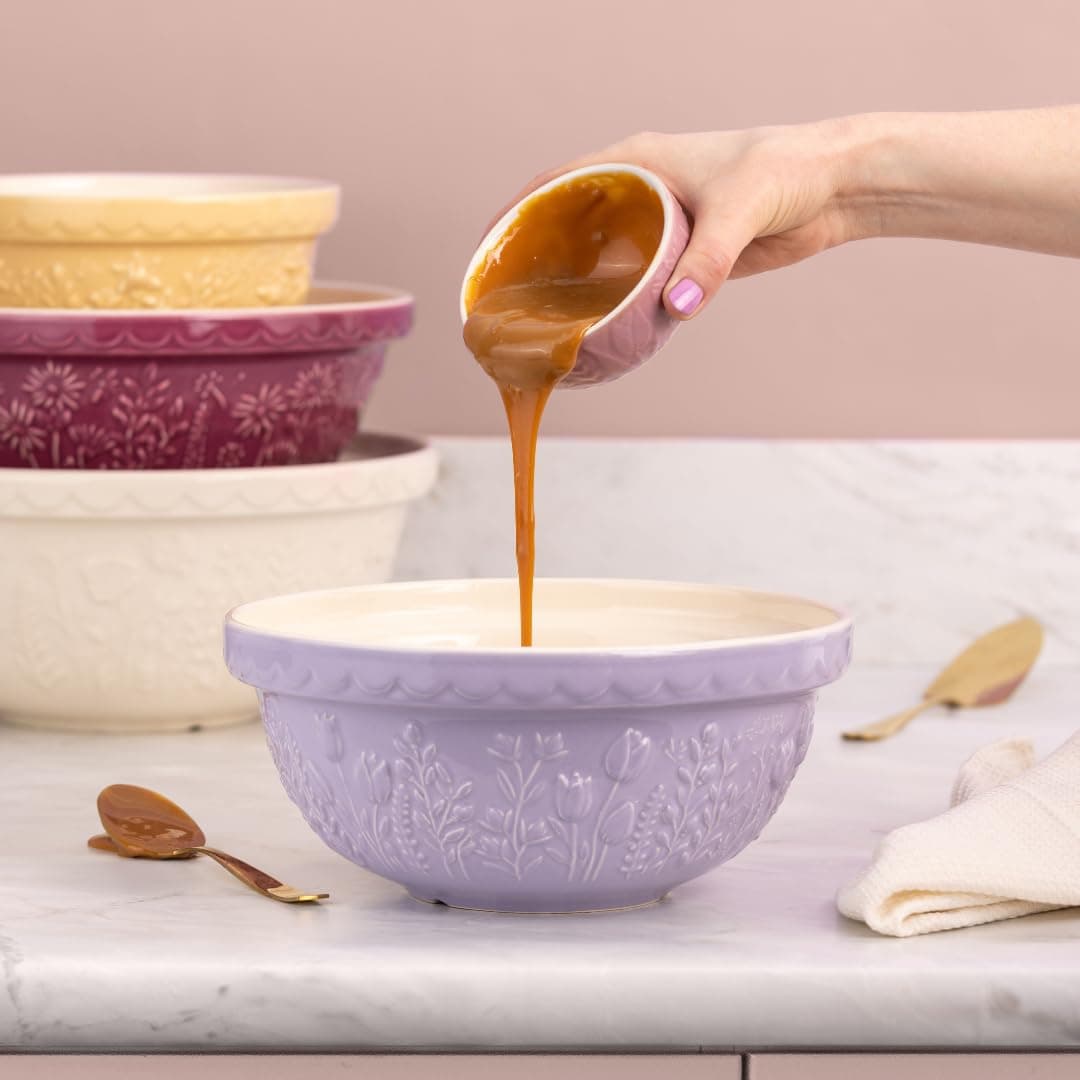Mason Cash in The Meadow Lilac Tulip Mixing Bowl, 24 cm/2 Litre thumbnail 2