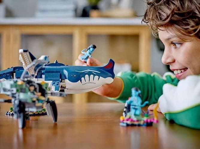 LEGO Avatar Tulkun Payakan e Crabsuit, Sottomarino e Animale Giocattolo di Pandora Simile alla Balena dal Film La Via dell'Acqua, Giochi d'Avventura per Bambini e Bambine da 10 Anni, Idea Regalo 75579 thumbnail 2