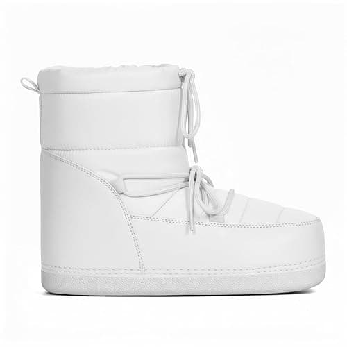 QLR Womens Winter Snow Boots Anti-Slip Ankle Booties with Warm Lining Lace-up Outdoor Shoes thumbnail 4