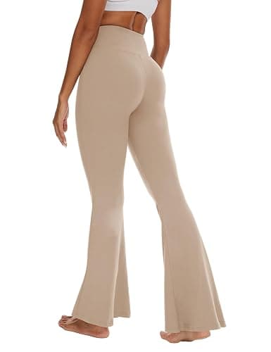ZOOSIXX Flare Yoga Pants for Women, Crossover Soft Bootcut Leggings thumbnail 2