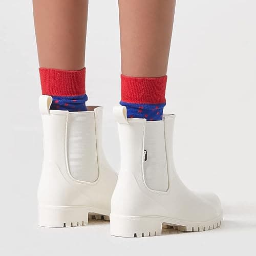 planone Short Rain Boots Women Fashion Waterproof Chelsea Boots for Women Light Outdoor Garden Shoes Ankle Muck Boots for Ladies Non Slip Work Shoes Rubber Boots with Premium Comfort Insole thumbnail 6