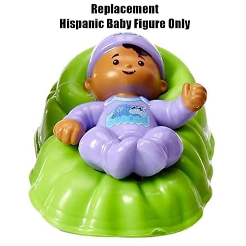 Replacement Part for Fisher-Price Little People Big Helpers Family - FTL14 ~ Replacement Hispanic Baby Figure ~ Green Basket ~ Purple Outfit thumbnail 3