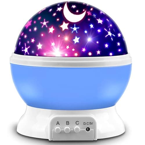 Star Projector Night Light for Kids, Kid Night Light Projector with Glow in The Dark Stars, Nightlight for Kids Room Decor, Gifts for 3 4 5 6 Year Old Boys Birthday Toys Blue - Image 1