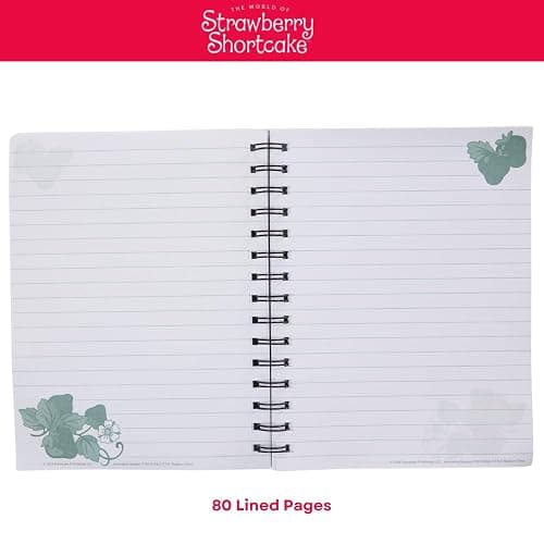 Innovative Designs Strawberry Shortcake Journal Set with Pens for Kids and Girls, 80 Lined Page Spiral Notebook with 4 Colored Gel Pens thumbnail 5