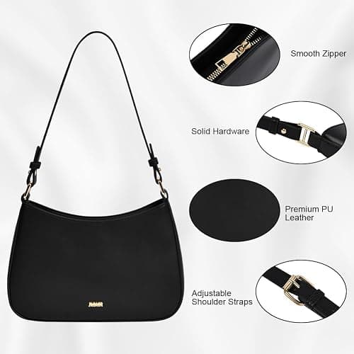 Aucuu Handtasche Damen, Umhängetasche Damen Klein Handtasche, Y2K Crossbody Bag, PU Leder Schultertasche, Mini Hobo Bag Retro Achsel Tasche, Shoulder Bag für Dating Party Einkaufe thumbnail 3