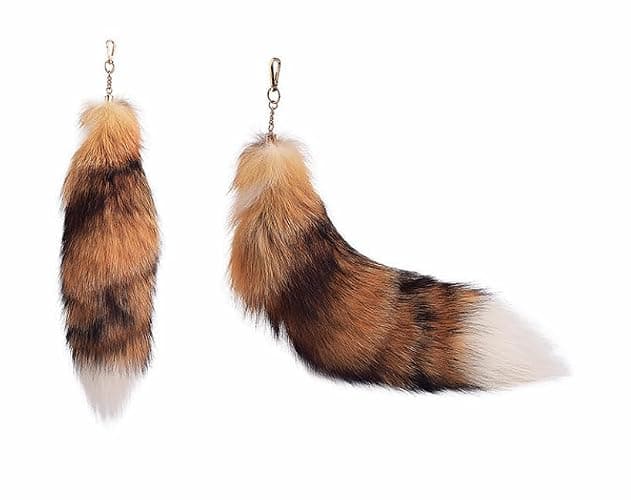 GorinsKani 3 Pcs Fluffy false Tail Cosplay Tail Handbag Keychain Costume for Kids Adult Hook pendant thumbnail 4