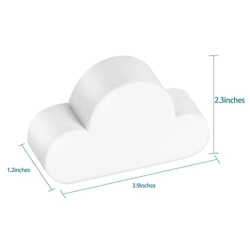 TWONE White Cloud Magnetic Wall Key Holder - Easy to Mount - Powerful Magnets Keep Keychains and Loose Keys Securely in Place thumbnail 2