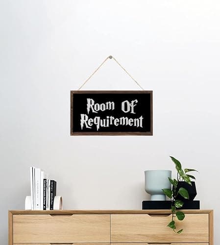 TOMATO FANQIE Room of Requirement Wizardry Hanging Plaque Magic Gift Bedroom Toilet Wood Sign (US-G005) thumbnail 5